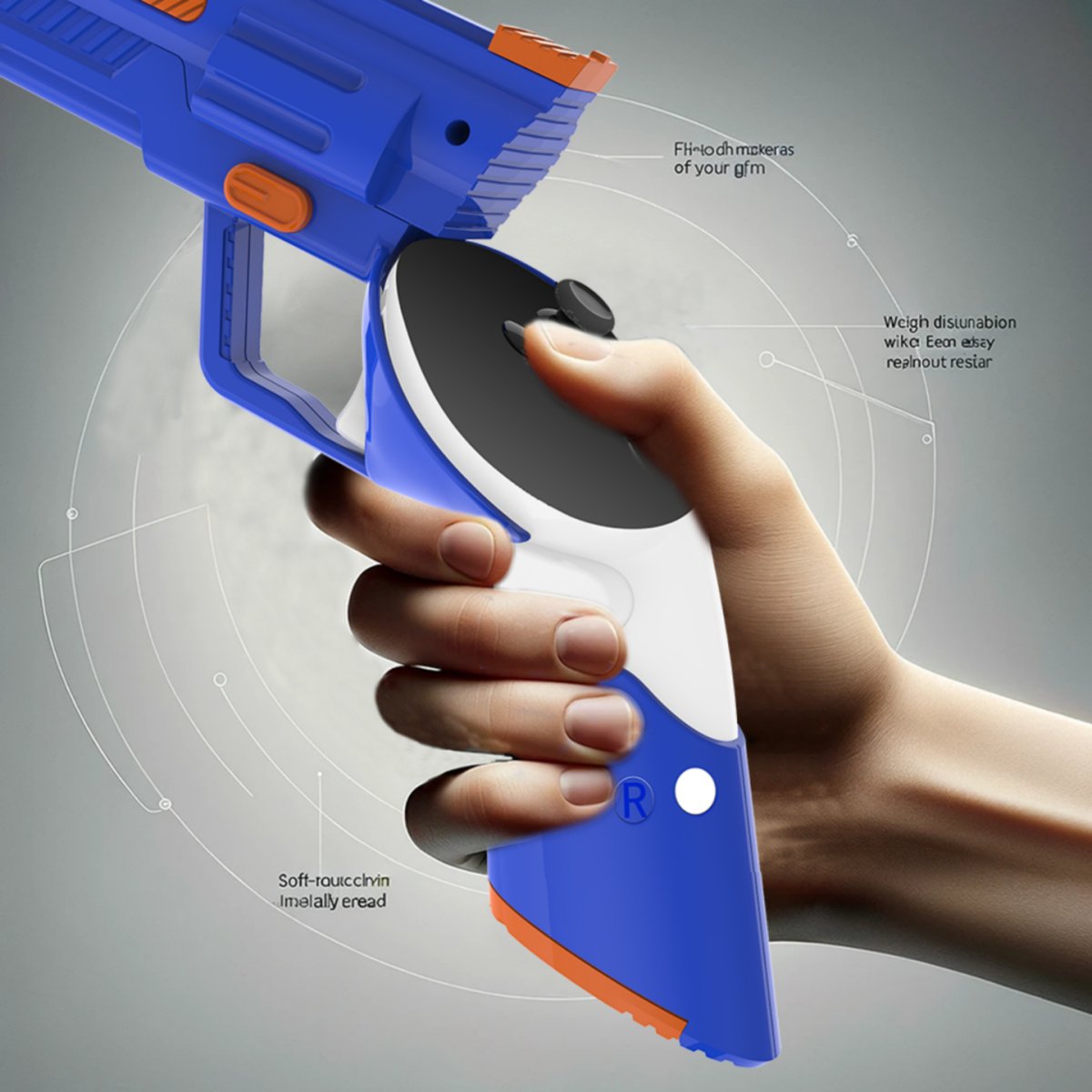 VortexVR Gun Controller for Meta Quest 3 / 3S | Toy Replica, Controlle